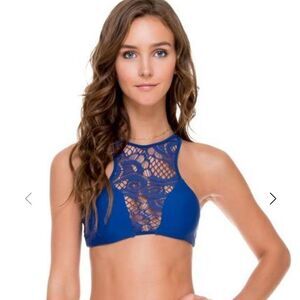 Luli Fama Wanted and Wild Lacey High Neck Halter Womens Size Large